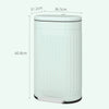 HOMCOM 30L Metal Kitchen Bin, with Soft-Close Lid - Light Green