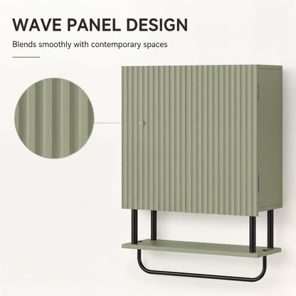 HOMCOM Bathroom Wall Cabinet in Green