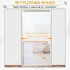PawHut Retractable Stair Gate, Dog Pet Barrier, for Doorway, Staircase, Hallway - White