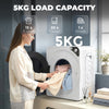 HOMCOM 5kg Vented Tumble Dryer, 1000W Compact Tumble Dryer with Smart Drying, Freestanding Stackable Clothes Drying Machine