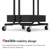 HOMCOM Three-Tier Home Trolley, with Handle and Wheels - Black