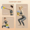 SPORTNOW 10KG Soft Kettlebell, Kettlebell with Non-Slip Handle for Home Gym, Weight Lifting, Strength Training, Yellow/Grey