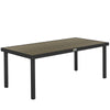 Outsunny Aluminium Outdoor Garden Dining Table for 8 People, Faux Wood Top, for Garden, Patio, 190 x 90 x 74cm, Brown