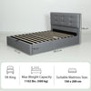 HOMCOM 5ft King Ottoman Bed with Gas Lift Storage - Grey