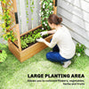 Outsunny Fir Wood 110 x 44 cm Planter and Trellis Garden Bed