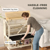 PawHut 2 Tier Wooden Hamster Cage with Shelf and Openable Top