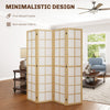 HOMCOM 4 Panel Folding Room Divider, Freestanding Room Separator, Indoor Privacy Screen for Living Room, Bedroom, 160 x 170cm