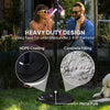 Outsunny 22kg Garden Parasol Base, Round HDPE Sun Umbrella Base, Heavy Duty Outdoor Umbrella Stand for 38mm or 48mm Outdoor Umbrella Poles, Black