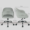 HOMCOM 46-56 cm Velvet-feel Office Chair - Grey