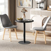 HOMCOM Dining Table, Round Kitchen Table with Steel Base for Living Room, Dining Room, 60 x 60 x 72cm, Black