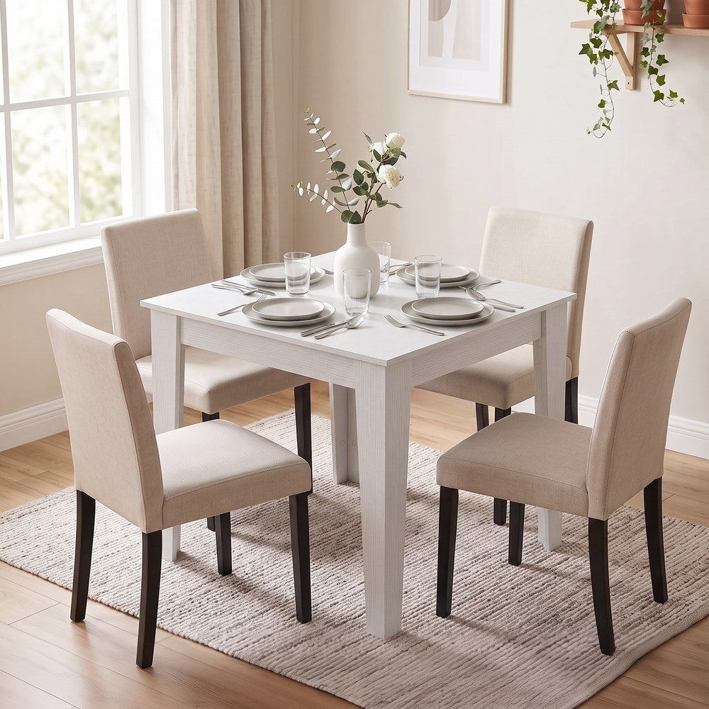 HOMCOM Dining Table for 4 in White