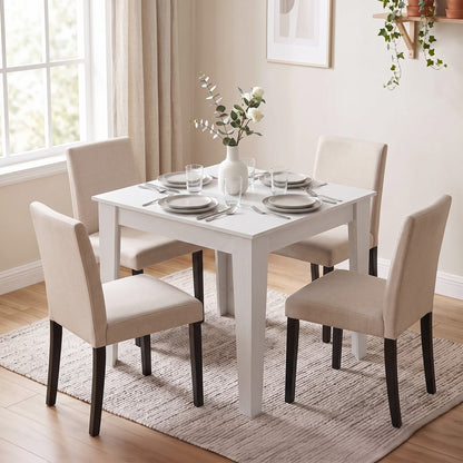 HOMCOM Dining Table for 4 in White