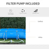 Outsunny Steel Frame Pool with Filter Pump, Filter Cartridge, Reinforced Sidewalls Rust Resistant Above Ground Swimming Pool 292 x 190 x 75cm, Blue