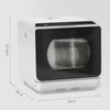 HOMCOM Table Top Dishwasher with Built-in 6L Water Tank, Mini Countertop Dishwasher with 6 Programs, 4 Place Settings, Silver Tone