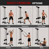 SPORTNOW Wall Mount Cable Machine, 15 Positions Adjustable Cable Crossover Machine Dual Pulley System for Home Gym