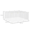 PawHut Pet Playpen DIY Small Guinea Pigs Hutches Fence 12 Panels for Kitten Bunny Chinchilla