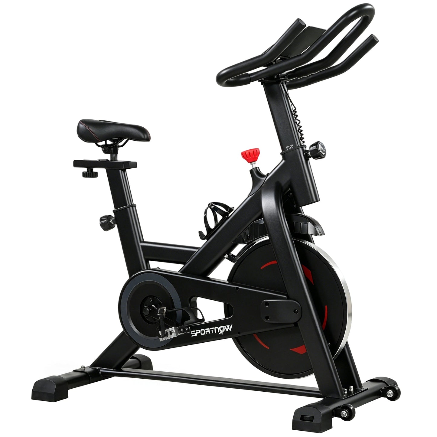 SPORTNOW Exercise Bike, Indoor Stationary Bike with Smart APP, 0-100% Magnetic Resistance, Adjustable Seat & Handlebars