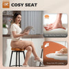HOMCOM Set of Two Faux Leather Bar Stools - Brown/Black