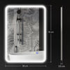 HOMCOM 70 x 50cm LED Bathroom Mirror, with Bluetooth - Silver Tone