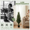 HOMCOM Set of 2 Decorative Artificial Plants Cypress in Weighted Pot, Fake Plant with 564 Leaves, 90cm