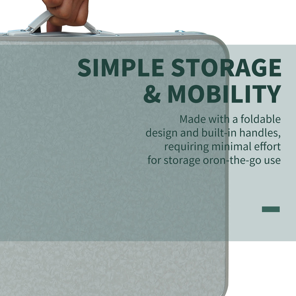 Outsunny Patio Foldable Picnic Table in Silver