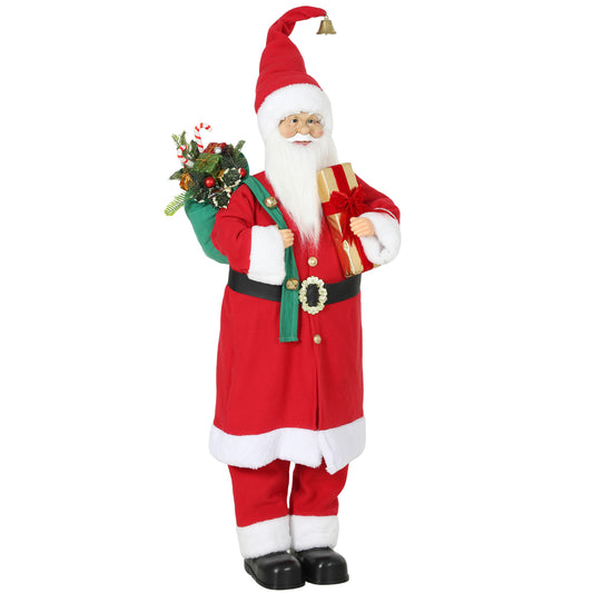 HOMCOM 4ft Singing Dancing Santa Claus in Red