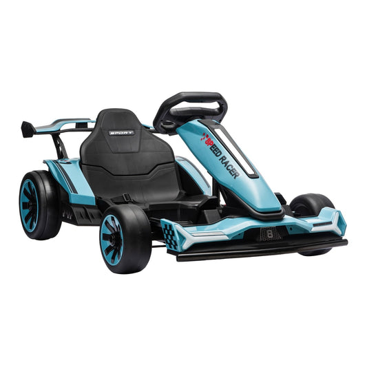 AIYAPLAY 24V Electric Go Kart in Light Blue