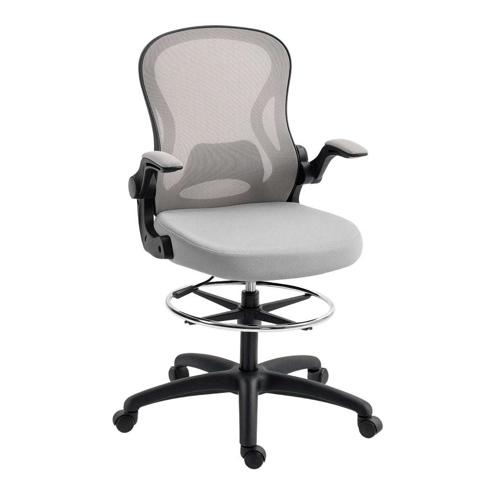 Vinsetto Adjustable Mesh Standing Desk Chair in Grey