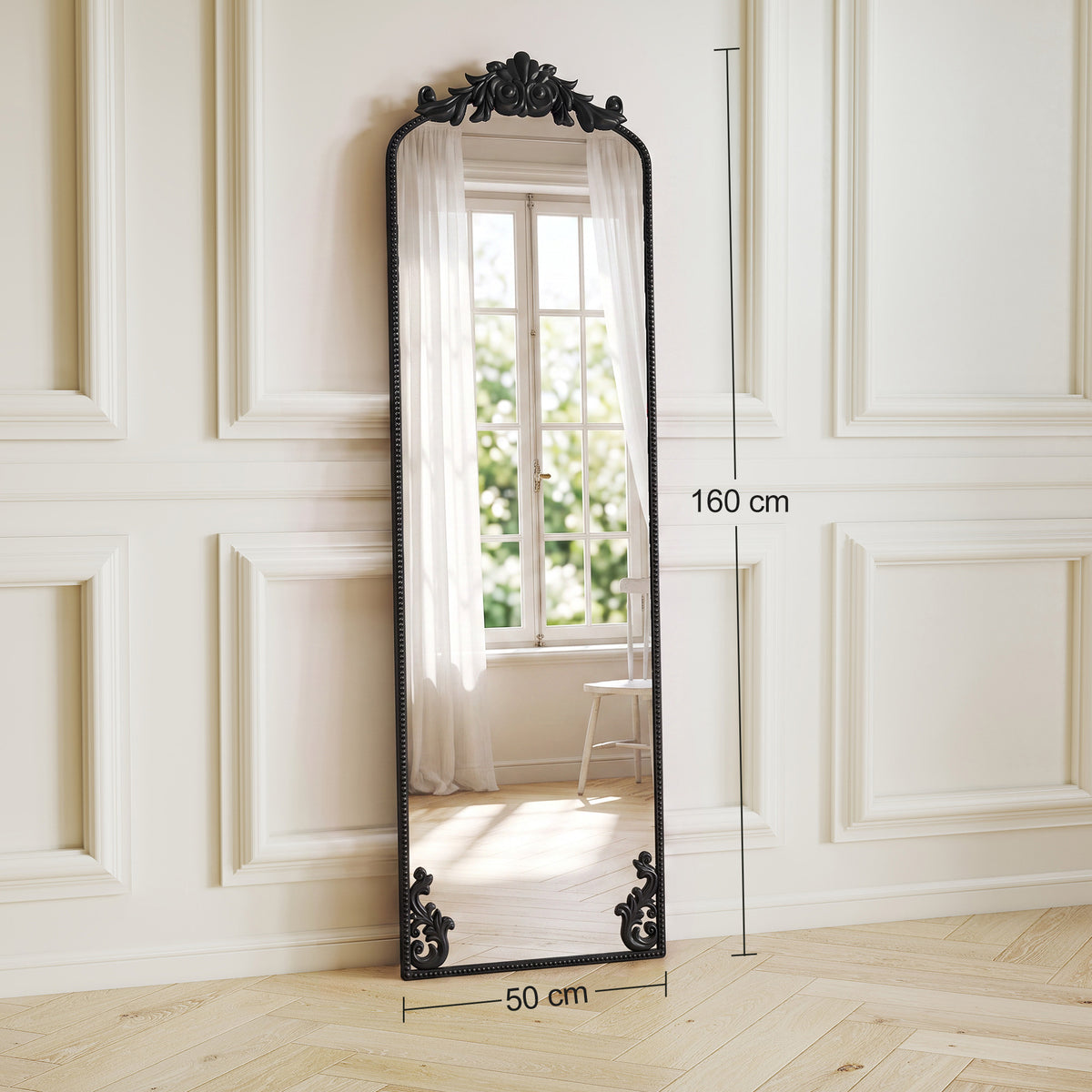 HOMCOM Floor Mirror in Black