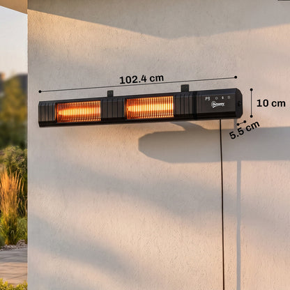 Outsunny 3000 W Electric Infrared Patio Heater in Black