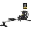 HOMCOM Folding Rowing Machine, Magnetic Rower Machine with 8 Levels Quiet Resistance, LCD Monitor, Wheels, Aluminium Slide Rail and Vertical Storage, for Home Gym Cardio Training