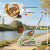 AIYAPLAY 2-In-1 Toddler Trike for 2-5 Years Old, 3 Wheel Bike with Adjustable Parent Handle, Basket for Boys and Girls, Green