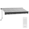 Outsunny 2.5 x 3.5m Aluminium Frame Electric Awning, with Remote - Grey/White