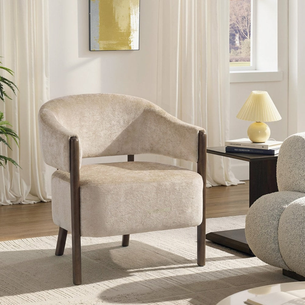 HOMCOM Accent Chair in Beige