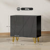 HOMCOM Modern Luxe High Gloss Sideboard, with Hairpin Legs - Black