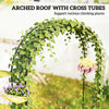Outsunny Garden Arch, 2.4 m High x 1.5 m Wide Metal Garden Trellis for Climbing Plants, Outdoor Wedding Arch for Bridal, Black