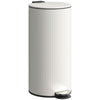 HOMCOM Kitchen Bin, 30 Litre Pedal Rubbish Bin with Removable Bucket, Cream