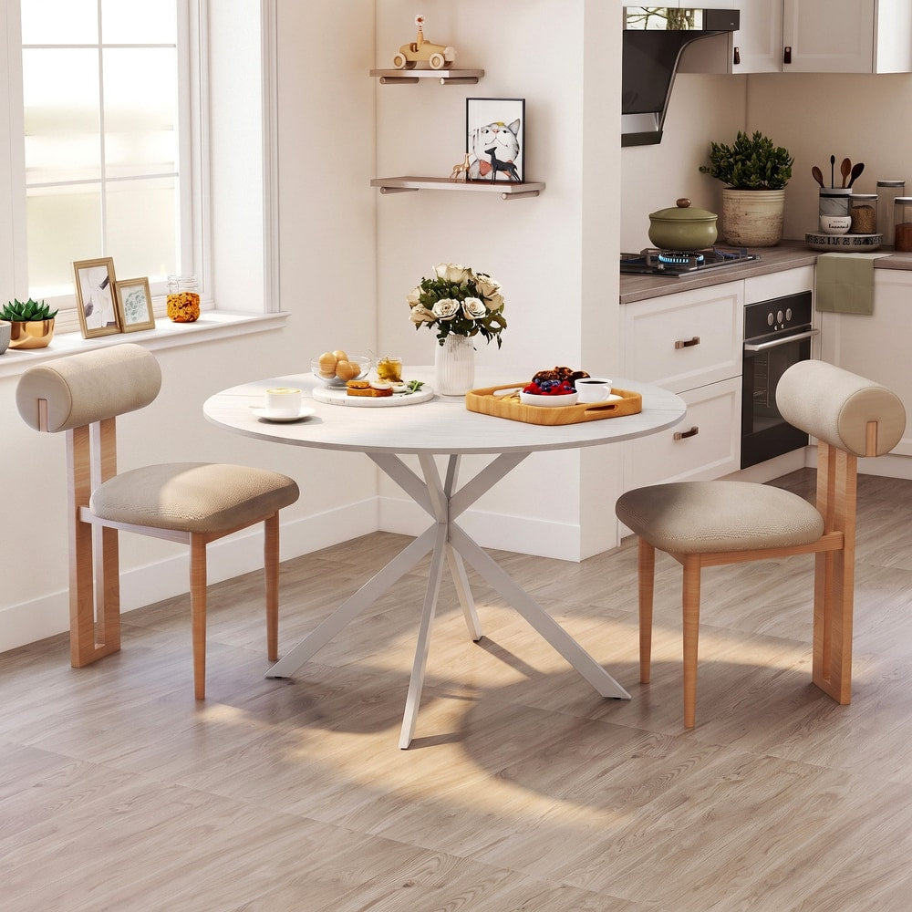 HOMCOM Dining Table for 4 in White