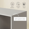 HOMCOM Open Wardrobe on Wheels, Bedroom Wardrobe with Clothes Hanging Rail, 2 Storage Shelves, Mobile Garment Rack for Cloakroom, Hallway, Grey