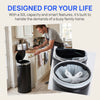 HOMCOM 50L Automatic Motion Sensor Rubbish Bin with Fingerprint Resistant, Stainless Steel, Black