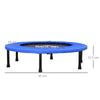 HOMCOM â91 Mini Fitness Trampoline Home Gym Yoga Exercise Rebounder Indoor Outdoor Jumper with Safety Pad, Support Up to 100 KG, Blue and Black
