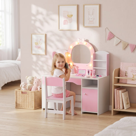 AIYAPLAY Kids Vanity Set in Pink