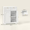 HOMCOM Bathroom Floor Cabinet with 2 Drawers - White