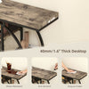 HOMCOM Industrial Console Table with Storage Shelves - Rustic Brown