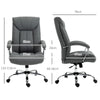 Vinsetto Office Chair, Fabric Desk Chair, Padded Executive Chair with Adjustable Height, Swivel Wheels, Metal Star Base, Grey