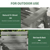 Outsunny Fir Wood Convertible 2 to 3 Seater Outdoor Garden Bench Grey
