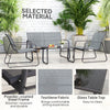Outsunny Four-Piece Minimalistic Garden Sofa Set - Light Grey
