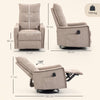 HOMCOM Recliner Armchair, Chenille Recliner Chair with Massage and Heat, 360Â° Swivel Rocking Manual Recliner, Brown
