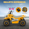 AIYAPLAY 6V Electric Quad Bike for Kids, Ride On ATV w/ Forward/Reverse, Headlights, for Ages 18-36 Months, Yellow