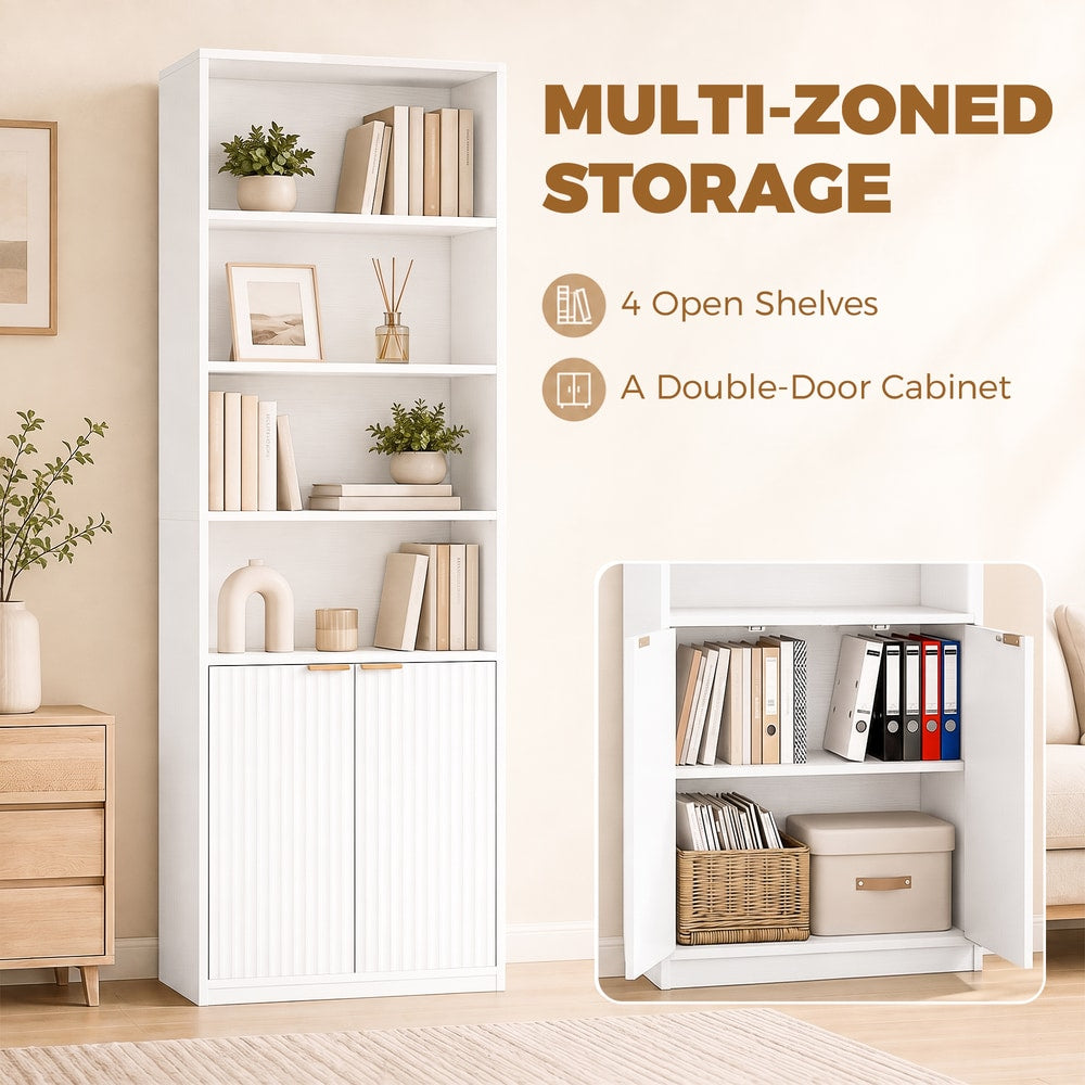 HOMCOM Bookcase in White